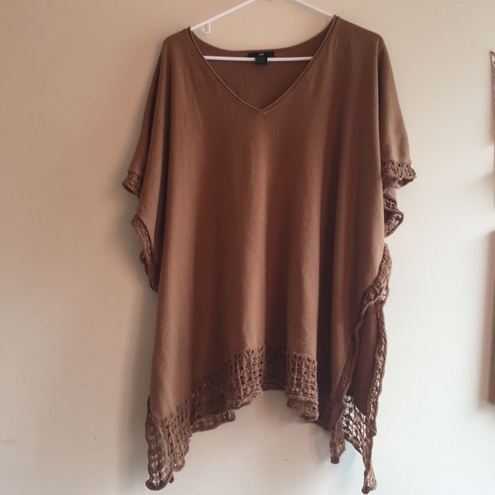 Boho brown H&M poncho